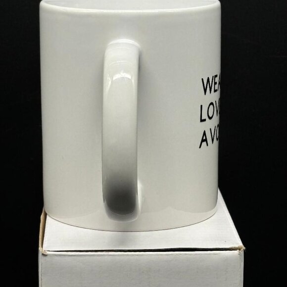 NIB "Wears Black Loves Coffee Avoids People" Ceramic Coffee Mug Boxed - Picture 4 of 8